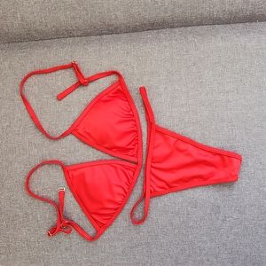 Red padded bikini